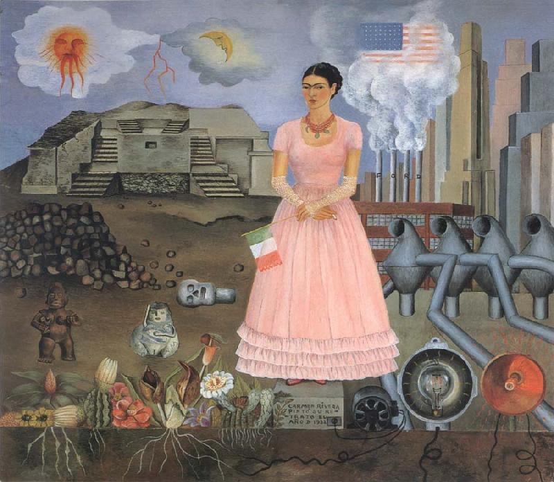 Frida Kahlo Self-Portrait on the Borderline Between Mexico and the United States China oil painting art
